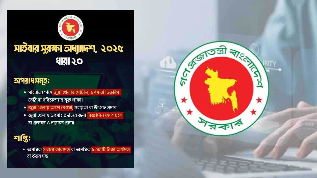 সাইবার সুরক্ষা অধ্যাদেশ ২০২৫ : সর্বোচ্চ ৭ বছর জেল