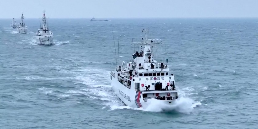 তাইওয়ান উপকূলে চীনা কোস্ট গার্ডের টহল