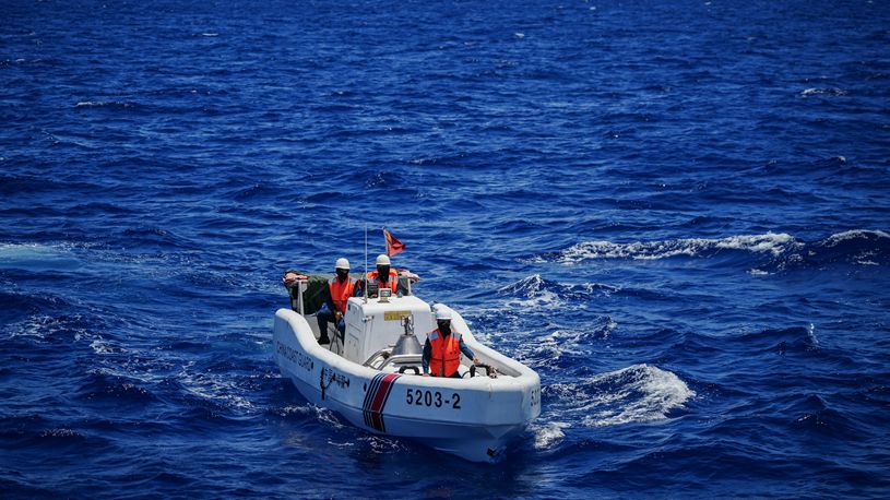 খিনমেনের কাছে ফুচিয়ান কোস্ট গার্ডের নিয়মিত টহল