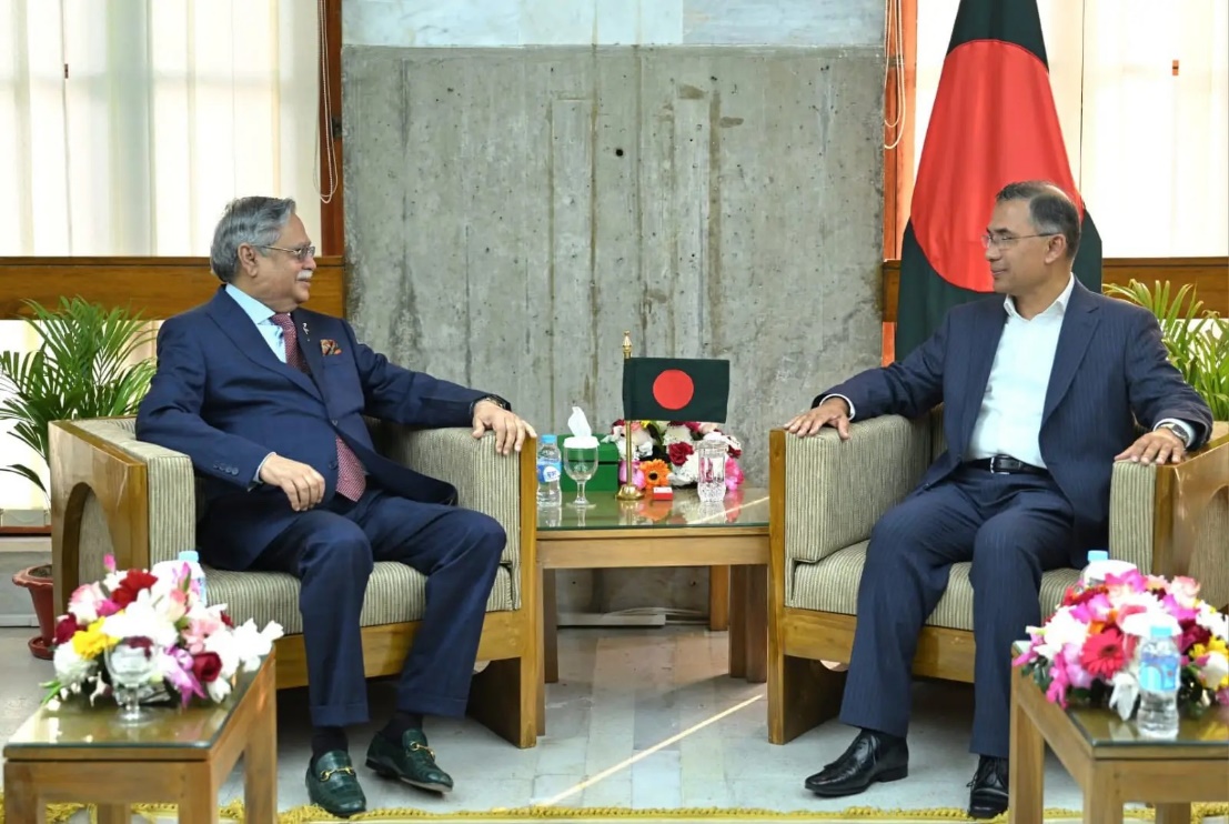বাংলাদেশের রাষ্ট্রপতি সাহাবুদ্দিন ও প্রধানমন্ত্রী তারেক রহমানের শুভেচ্ছা বিনিময়