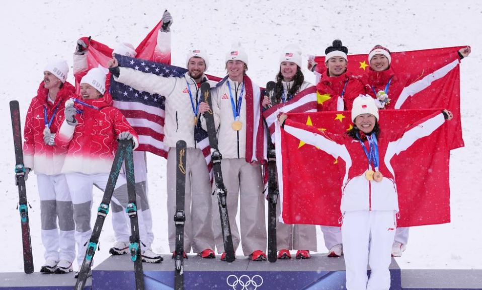 শীতকালীন অলিম্পিকসে মিক্সড টিম এরিয়ালসে চীনের ব্রোঞ্জ জয়