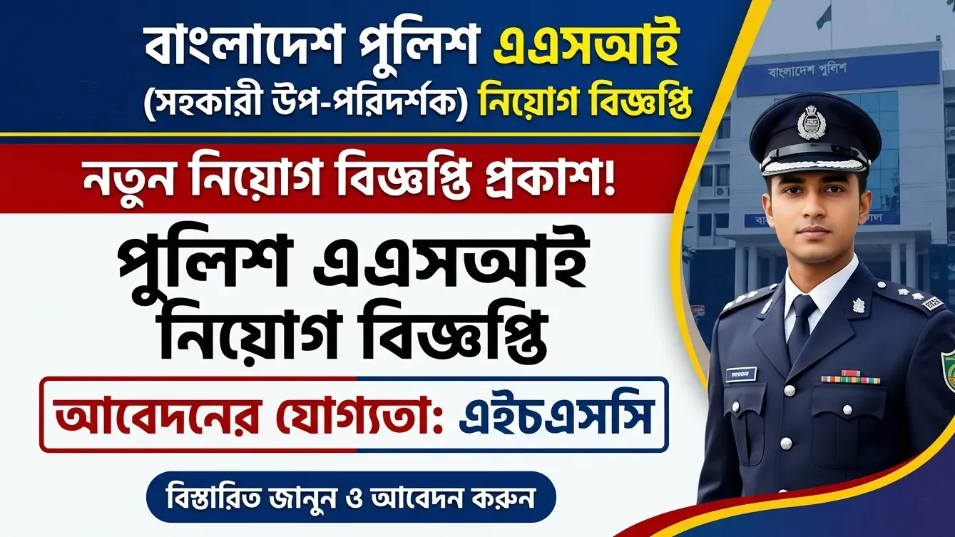 বাংলাদেশ পুলিশ এএসআই নিয়োগ বিজ্ঞপ্তি ২০২৬ – যোগ্যতা এইচএসসি