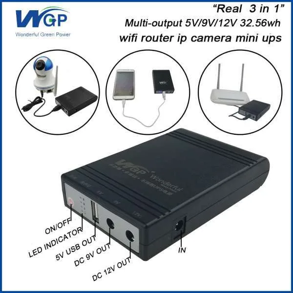 WGP mini ups 10400mah for Wifi router and ONU (5v, 9v, 12v Output)