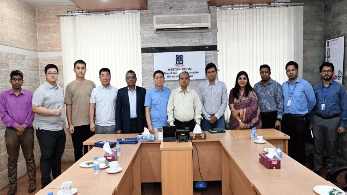 ঢাকা বিশ্ববিদ্যালয়ের উপাচার্যের সঙ্গে চীনা প্রতিনিধিদলের সাক্ষাৎ