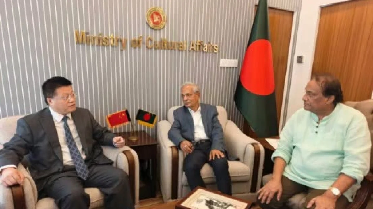 সাংস্কৃতিক সম্পর্ক জোরদারে চীনা রাষ্ট্রদূতের সাথে সংস্কৃতি মন্ত্রীর বৈঠক