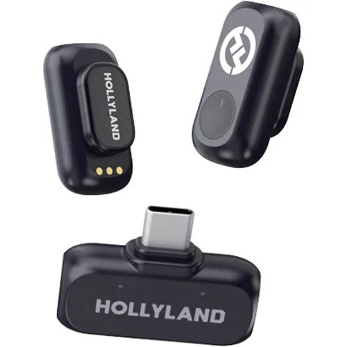 Hollyland LARK A1 Duo 2-Person Wireless Microphone System with USB-C Connector for Mobile Devices