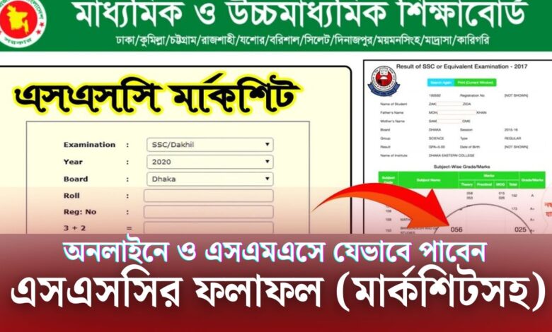 এসএসসি রেজাল্ট ২০২৫ মার্কশিট সহ চেক করার নিয়ম | SSC result 2025 marksheet